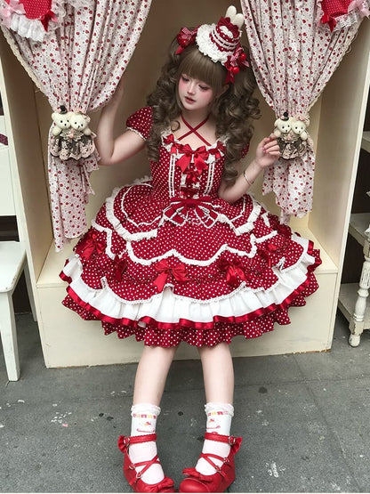 Bow Red Hairclip Lolita Cherry