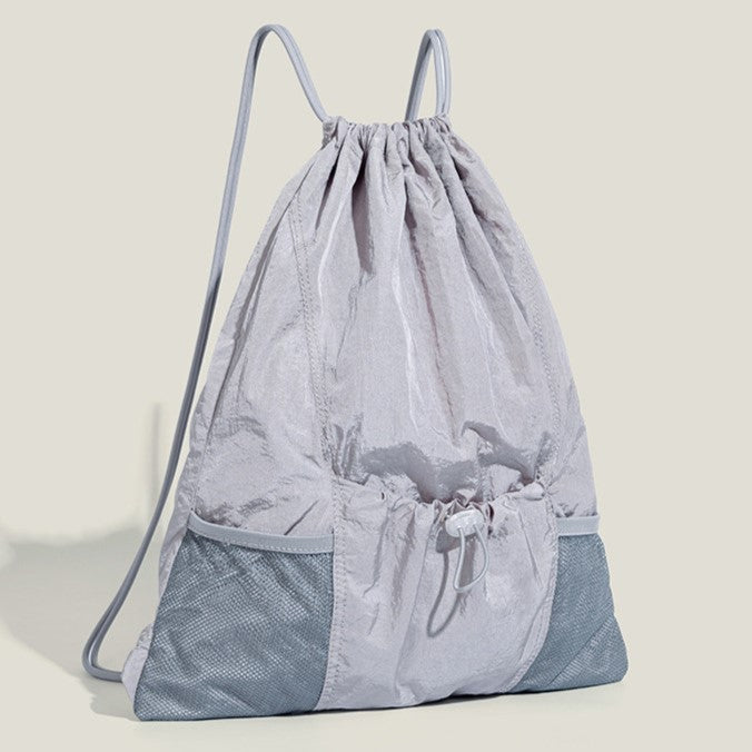 Backpack Black/Gray Drawstring Athleisure