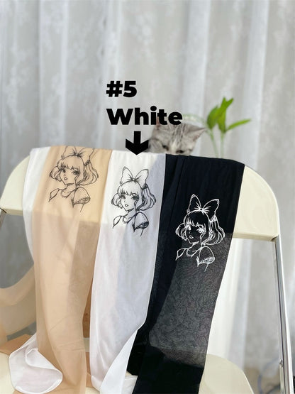 9 Options Lolita Print Tights