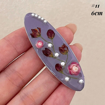 Oil Painting Inspired Floral Hair Clips