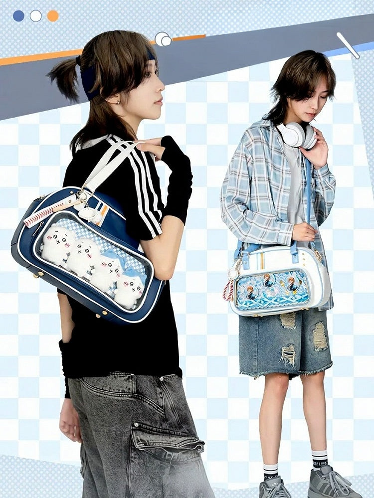 2-Color Sport Large Capacity Ita Crossbody Bag