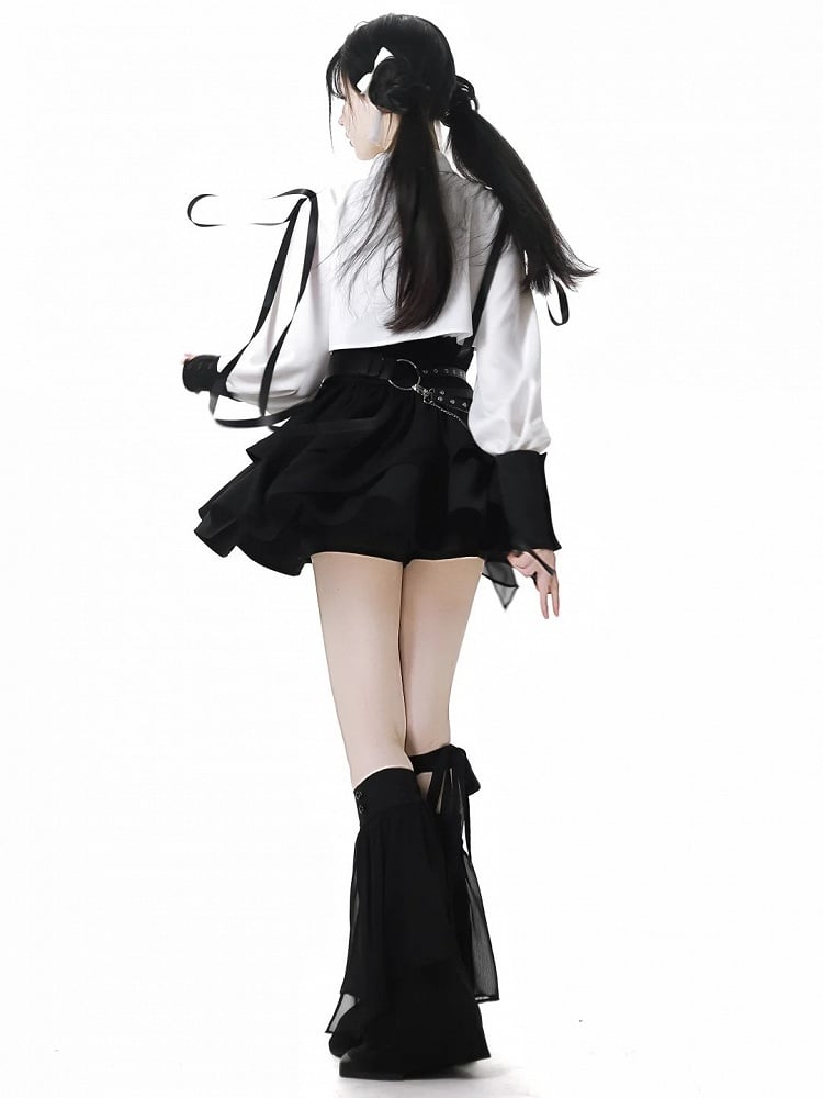 Skirt Black Tiered