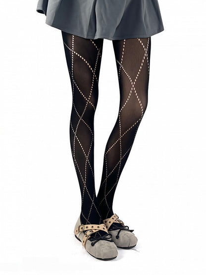 Colors Retro 4 Diamond Tights Pattern