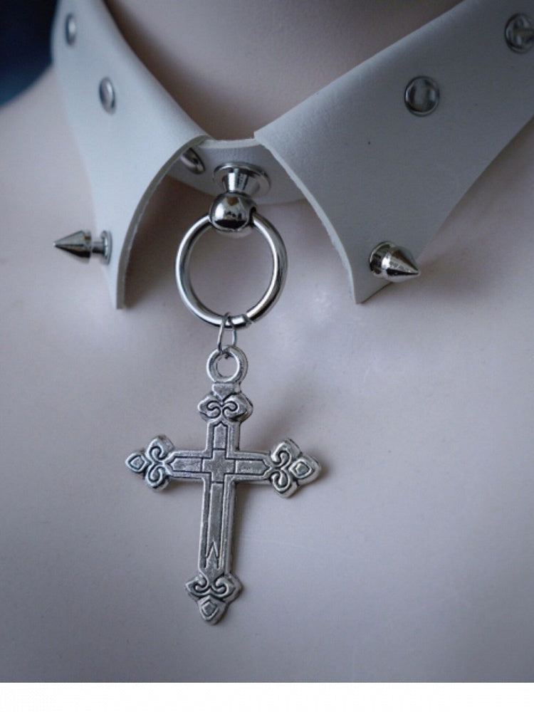 5-Color Cross Pendant Choker - Strange Sugar