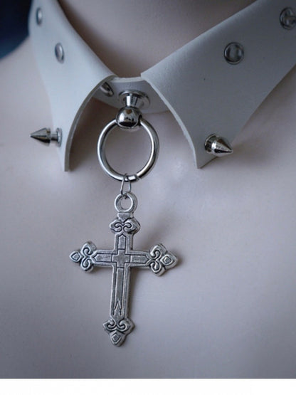 5-Color Cross Pendant Choker - Strange Sugar