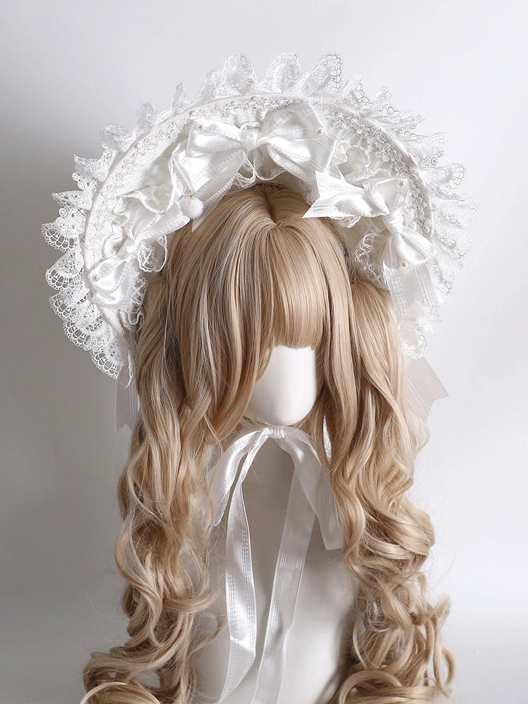 Bow Shiro Bonnet (Elegant Sweet Style) Lace
