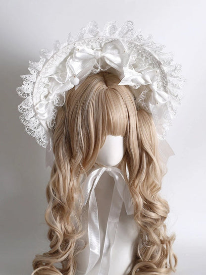 Bow Shiro Bonnet (Elegant Sweet Style) Lace