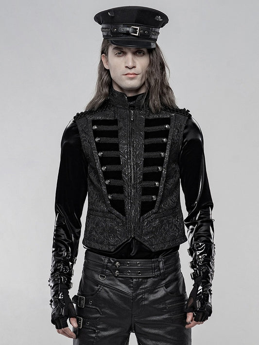 Gorgeous Black Gothic Vest Men's