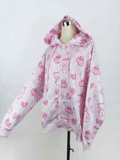 Colors Style Ear Sweet Jacket Hoodie Available Bear with Landmine 3 Guro Print in /