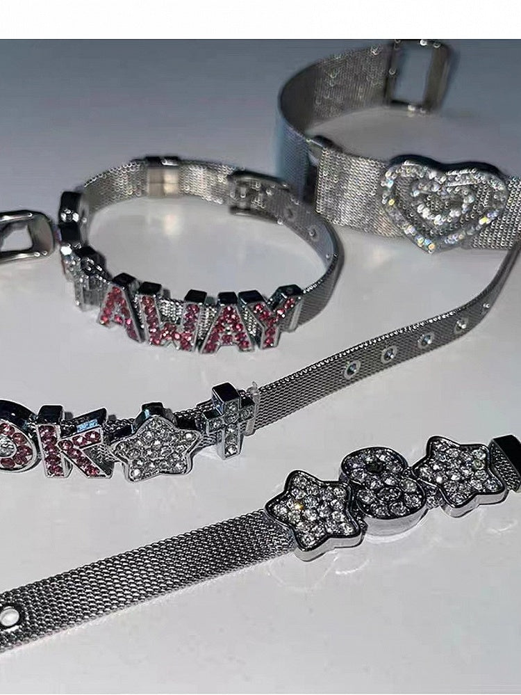 Silver Rhinestone Bracelet - Kiwi Store