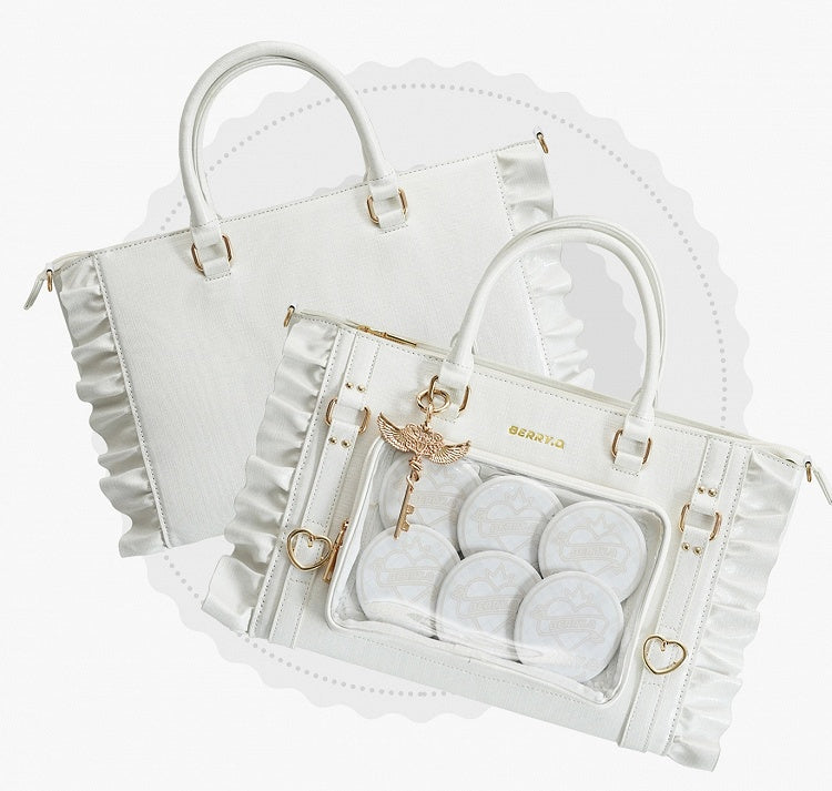Girl Ita Magical Tote White – Iridescent Large Capacity