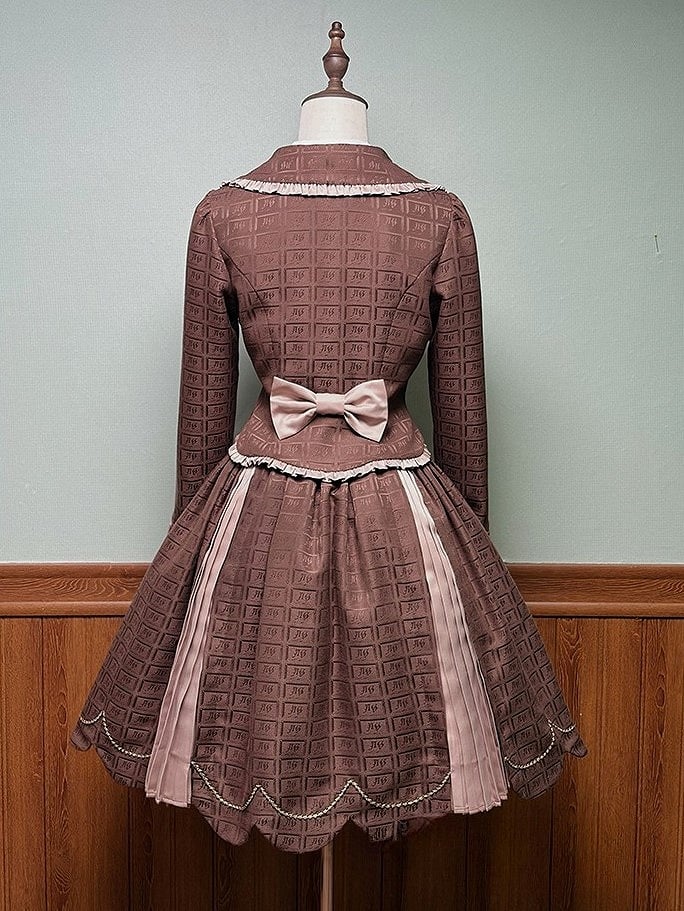 Ruffles Chocolate Coat Bow with and Brown Accents Lolita