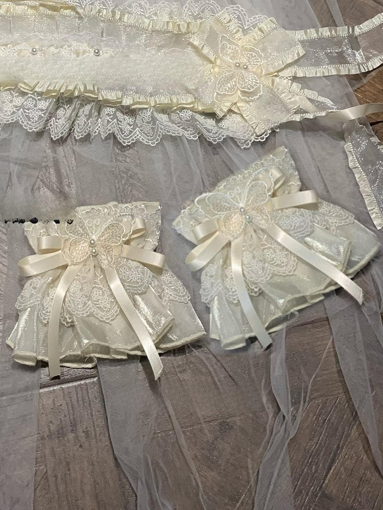 – Cuffs Accents 6 Delicate Lace with Wrist Color Options Butterfly