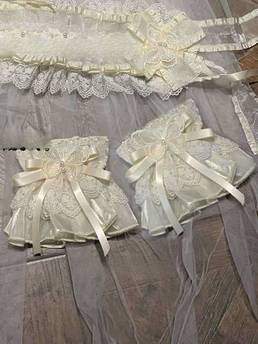 – Cuffs Accents 6 Delicate Lace with Wrist Color Options Butterfly