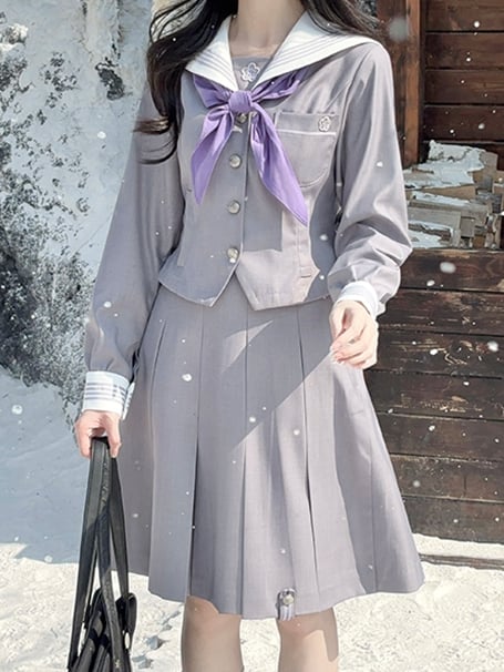 Dusty Skirt Purple JK Uniform Pleat Box