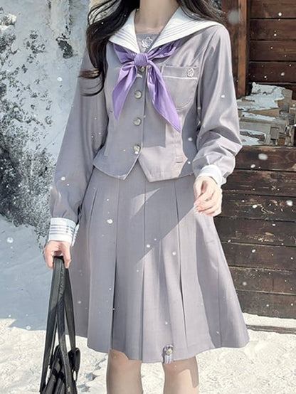 Dusty Skirt Purple JK Uniform Pleat Box