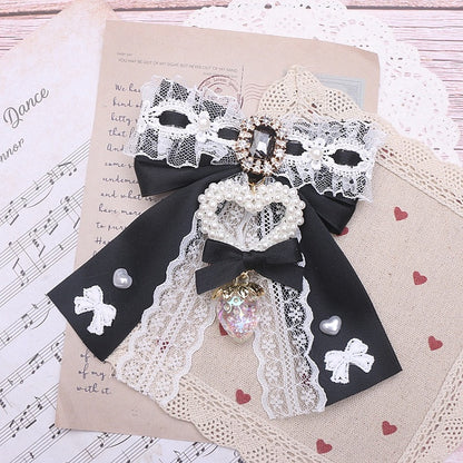 Large 4 Strawberry Options Color Bowknot Kei Charm Hairclip Heart Jirai