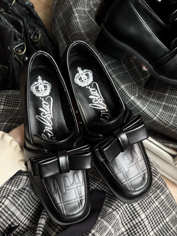 ボウフィットのローファートップ、スリッポンシューズ、チョコレートブラック