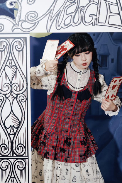 ドラキュラチェックノースリーブトップス