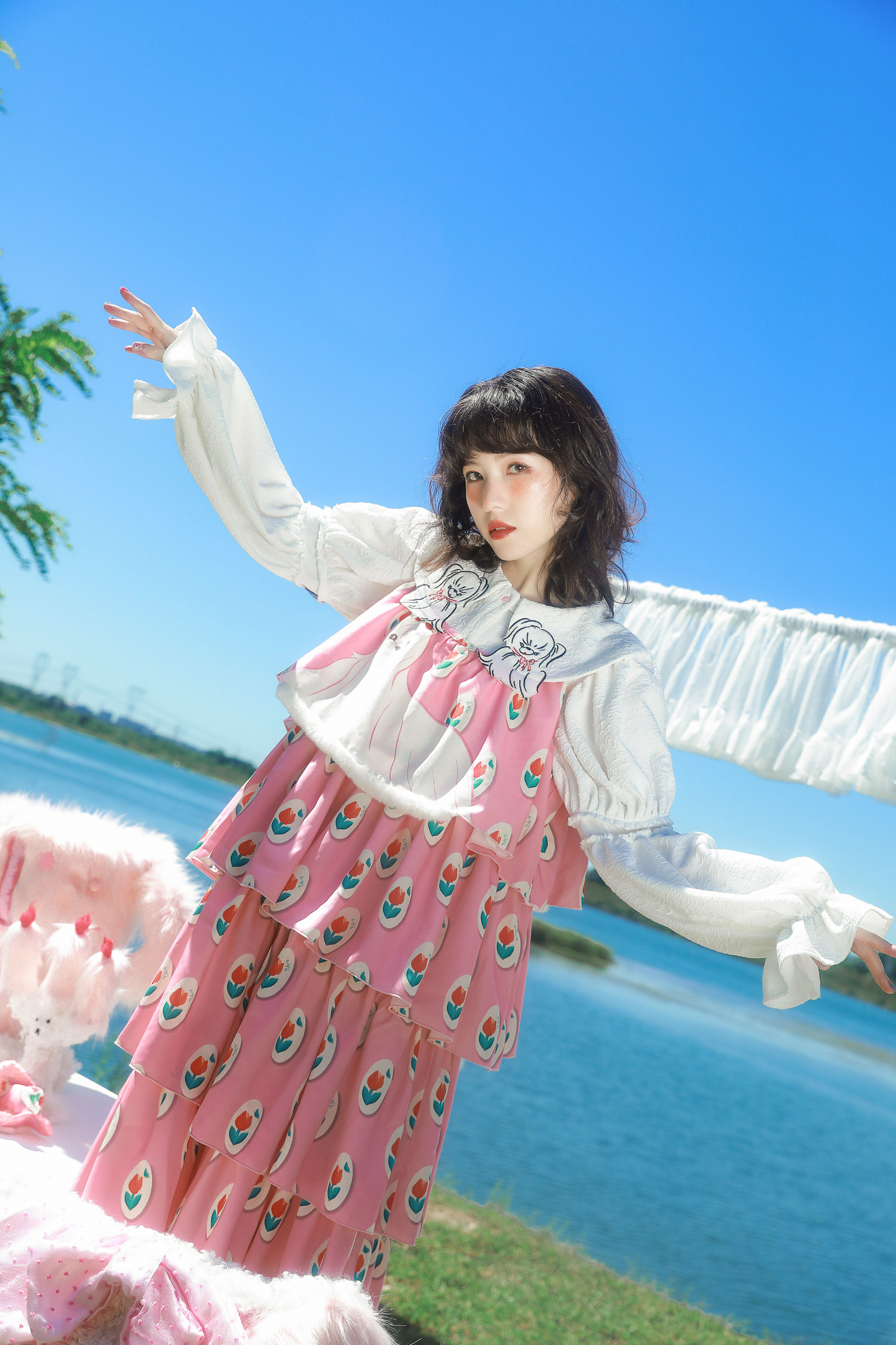 パピースリーブのレトロなロングシャツデザイン