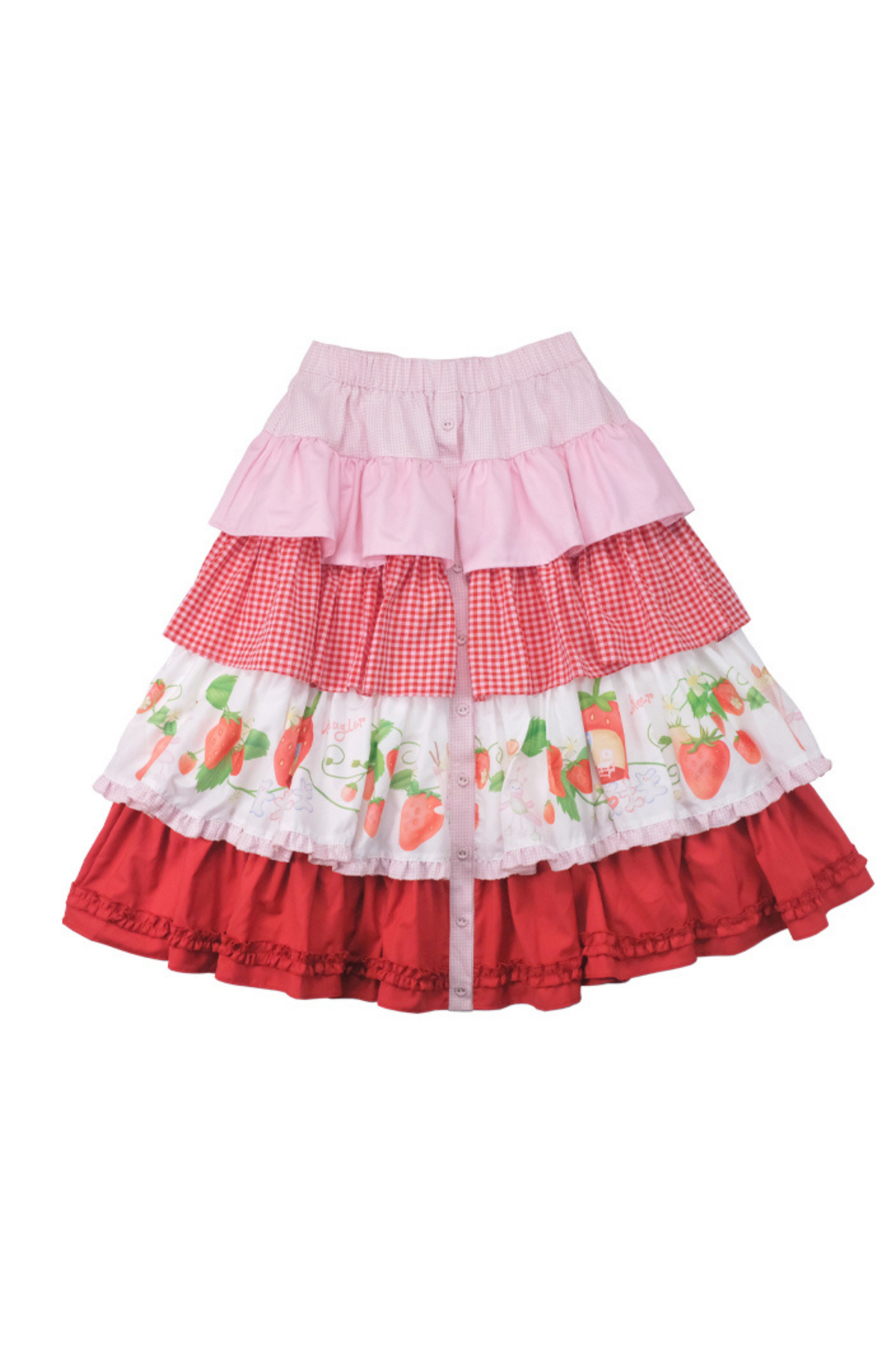 カラフルに揺れるフリルタワースカート