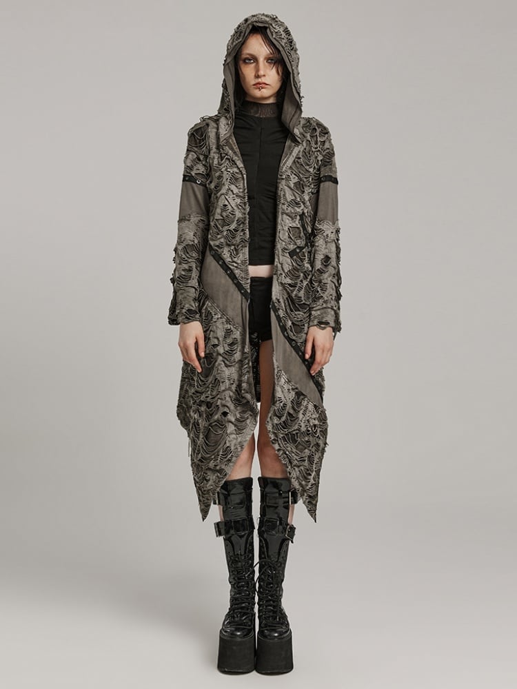 Black Coffee Wasteland Punk Decayed Coat