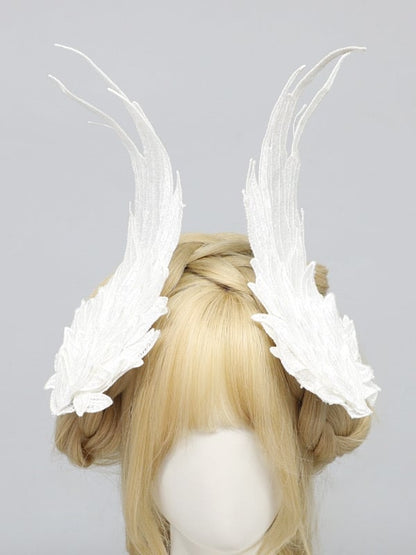 Hairclips Wing White/Black