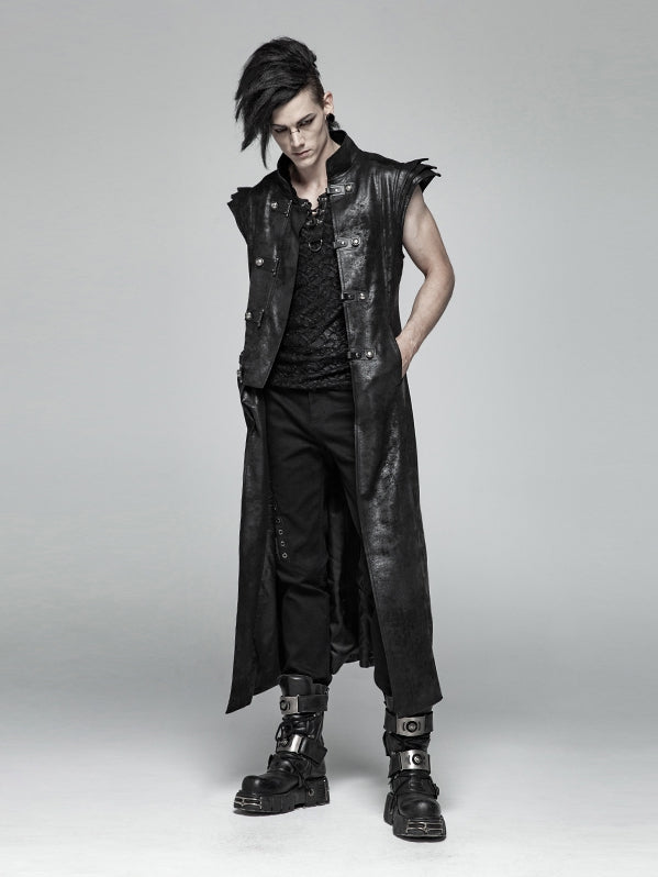 Armor Men's Vest Black Long Punk