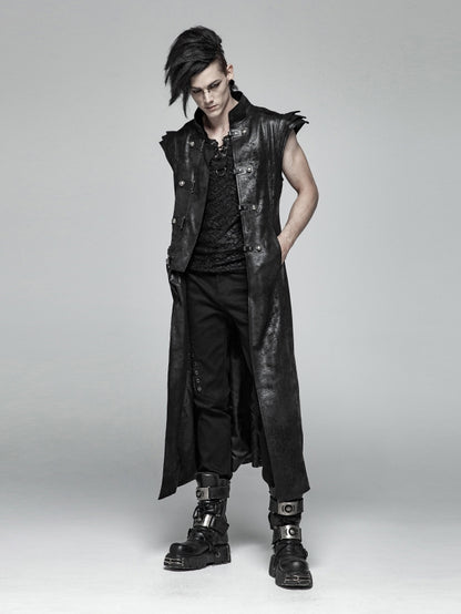 Armor Men's Vest Black Long Punk