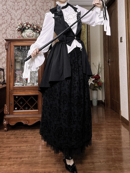 Black Skirt Lolita Elegant Long Gothic