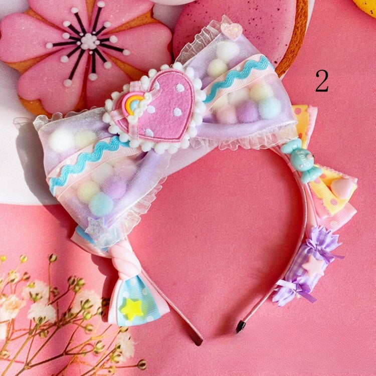 Bunte Schleife Haarspange Abzeichen Halskette Handgelenksfesseln