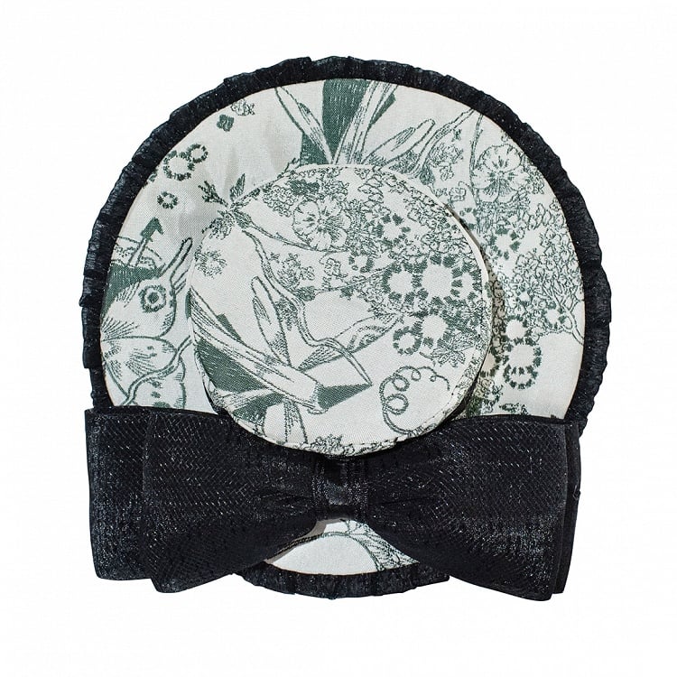Blue/Black/Red Bowknot Dark Mini Hat Printed