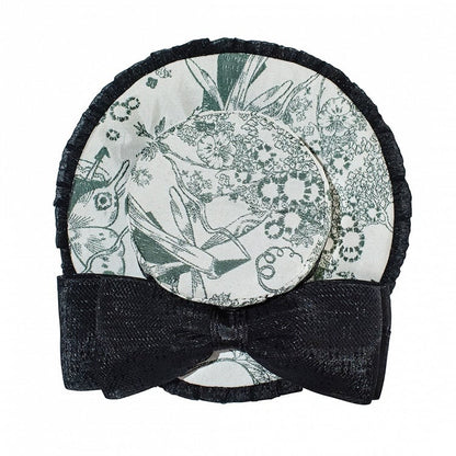 Blue/Black/Red Bowknot Dark Mini Hat Printed