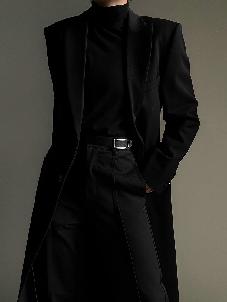 Black with Sleeve Neck Top Slim-fitting Soft Mock Prince Long Fleece Lining