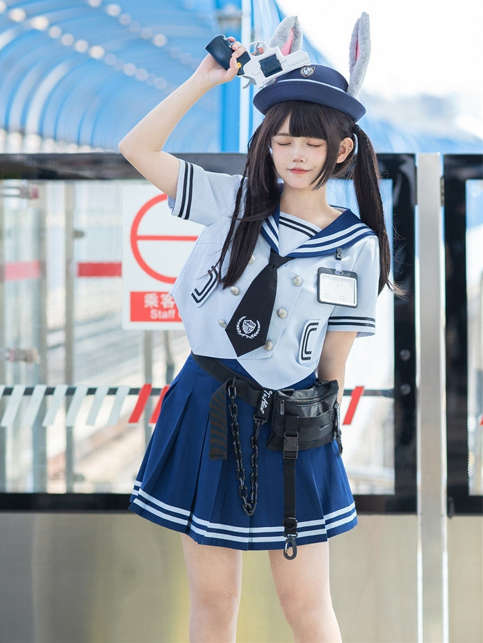 Navy Blue Bunny Ears Design Hat