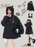 Free with Black Coat Crossbody Horns and Wings Hooded Devil