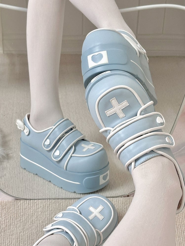 Tenshi Kaiwai Light Blue Yami Kawaii Cross Platform Shoes