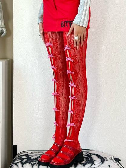 Design Y2K Optionen Strumpfhose Farbe Cut-out Bowknot 4 Details