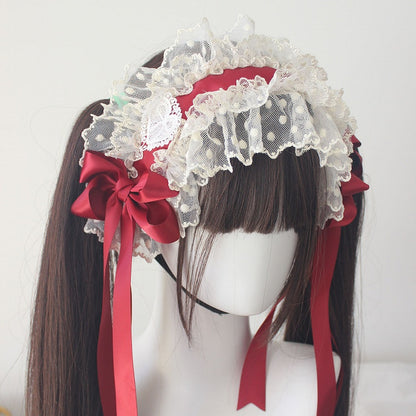 Style Sweet Hairband Ruffled 7-Color Lace