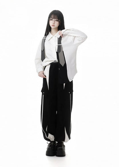 Schwarze Jogginghose mit elastischen Bündchen