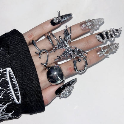 サイバーパンク8 シルバーセットリング