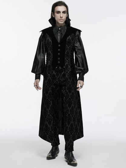 Jacket Black Men's Stand Gorgeous Goth Collar