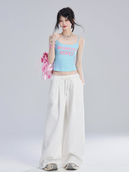 ブルーレタープリントのビタースイートキャミトップ