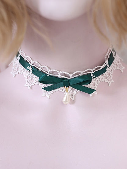 Lace Star Cute Bowknot Colors 12 Choker Lolita