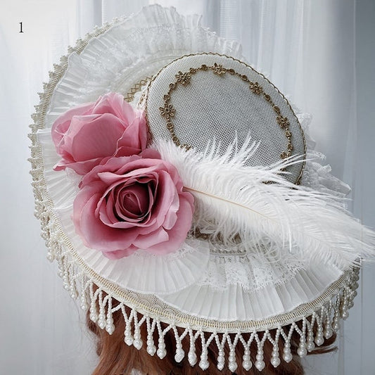 トリムゴシック11花柄レースハットビーズエレガントオプションデザインチャーム