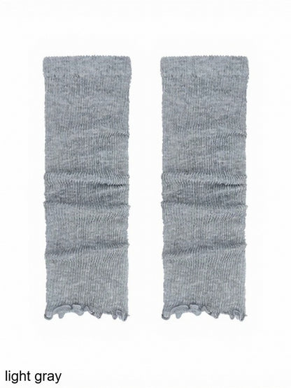 Ribbed Semi-sheer Ruffle Leg Warmers - ModaSwings