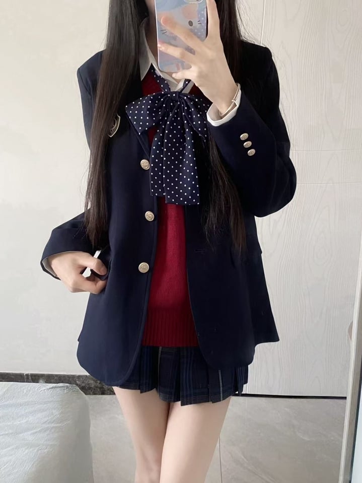Letter Options 8 Preppy Uniform Vest JK Color Embroidery Style