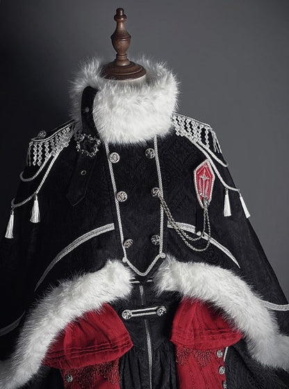 Embroidered Accents Chain Sword Black/Red Badge with Lolita
