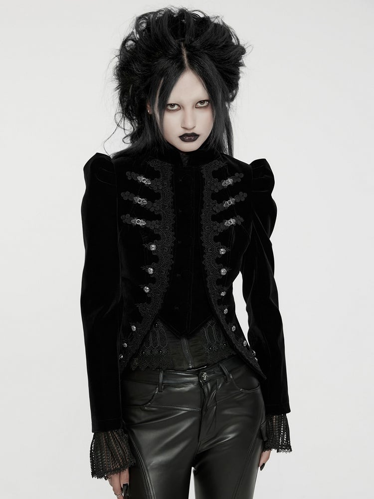 Coat New Style Gothic Chinese Black