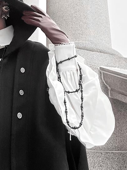 Black Beaded Bracelet with Cross Charms - Princess Chronicles